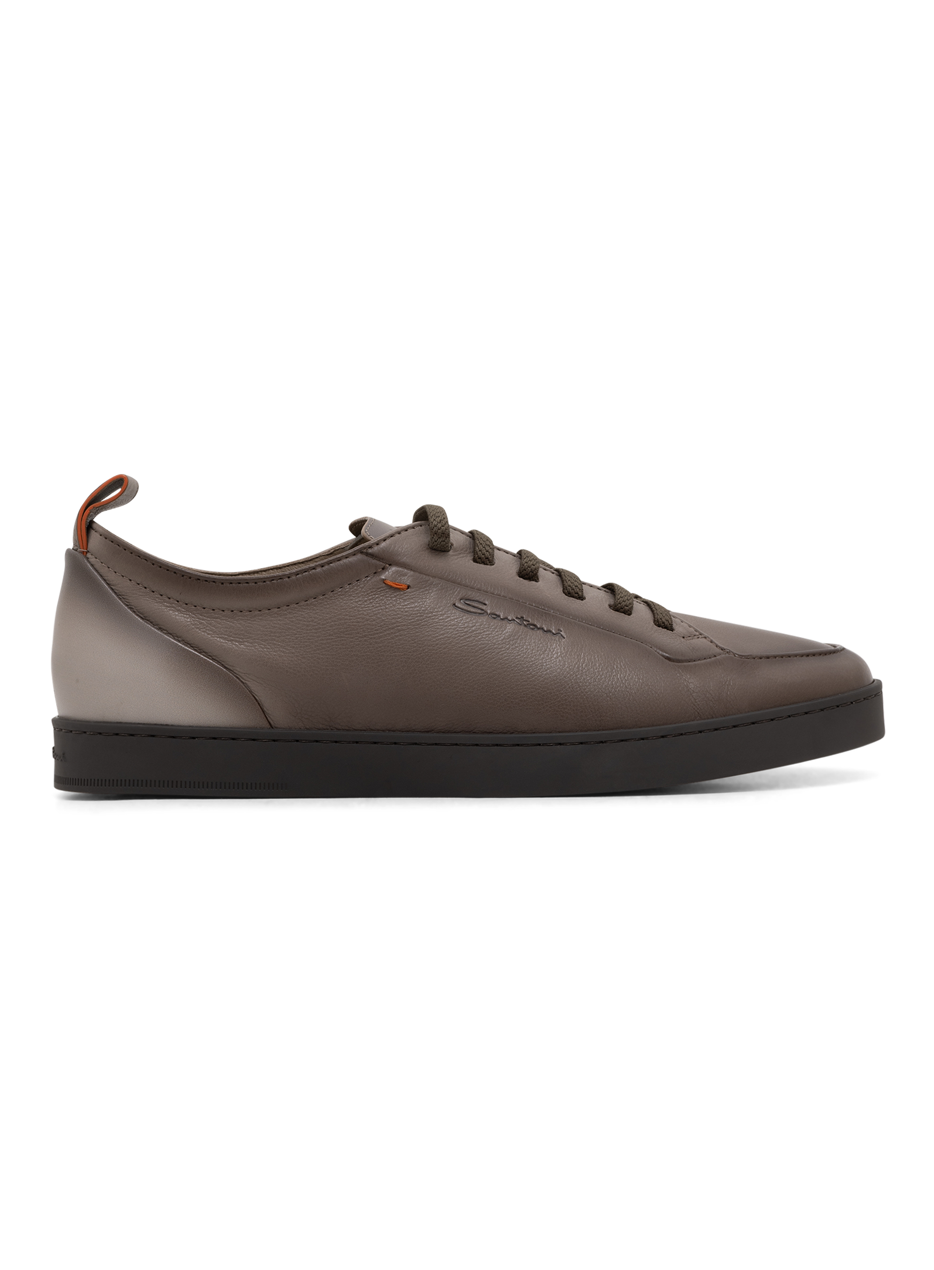 Off-Duty sneaker van leer | TAUPE