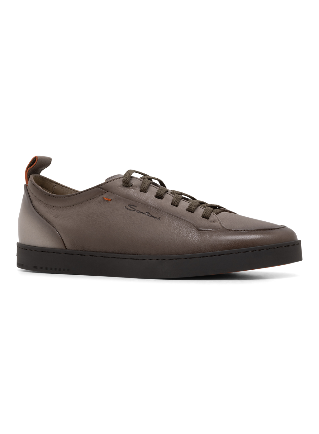 Off-Duty sneaker van leer | TAUPE