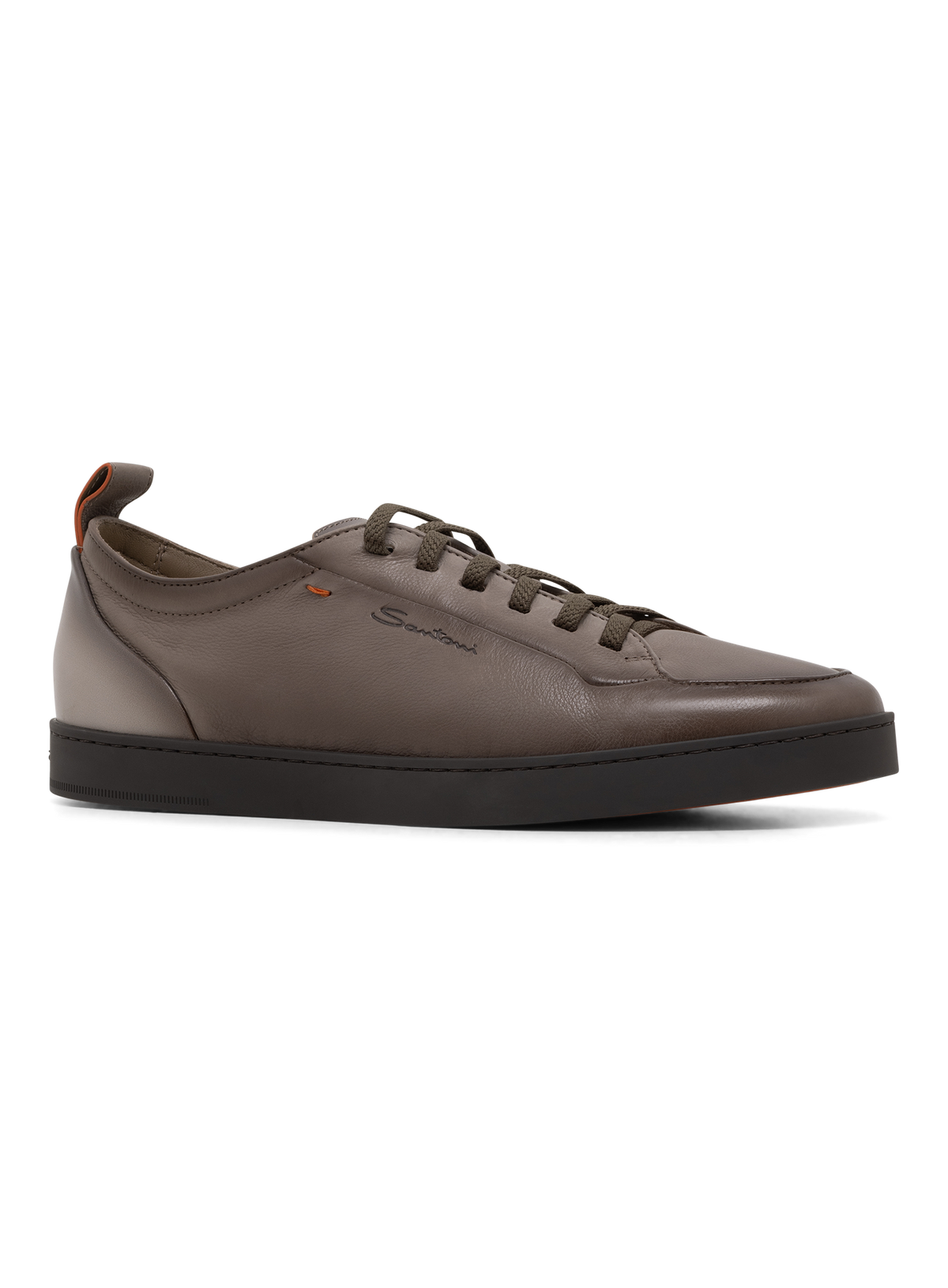 Off-Duty sneaker van leer | TAUPE