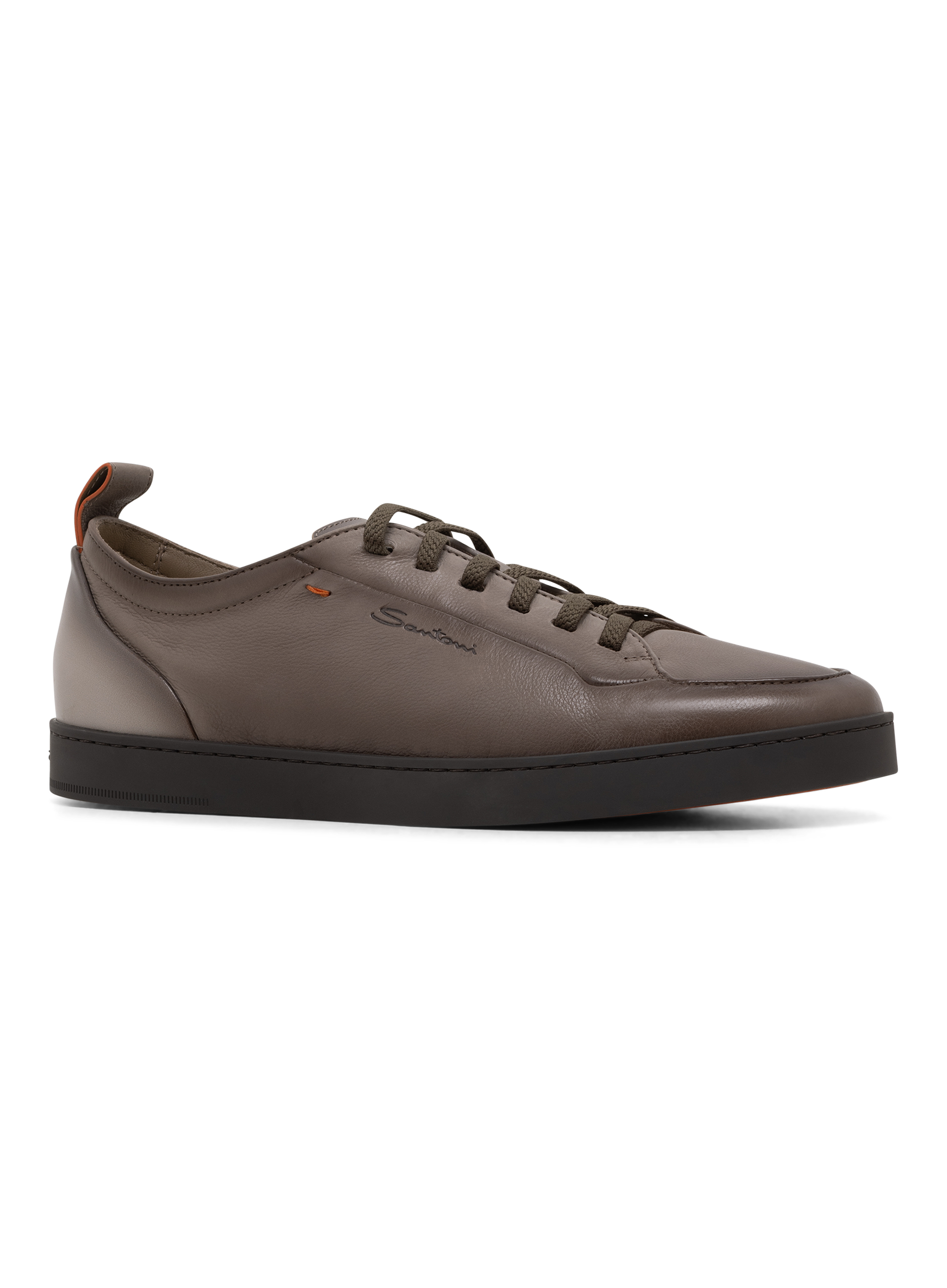Off-Duty sneaker van leer | TAUPE