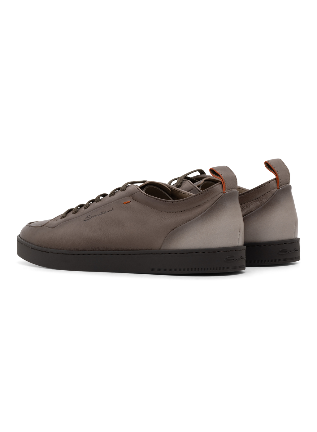 Off-Duty sneaker van leer | TAUPE