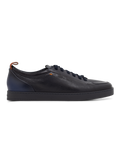 Off-Duty sneaker van leer | BLUE NAVY