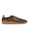 Sneakers van leer en suède | Bruin