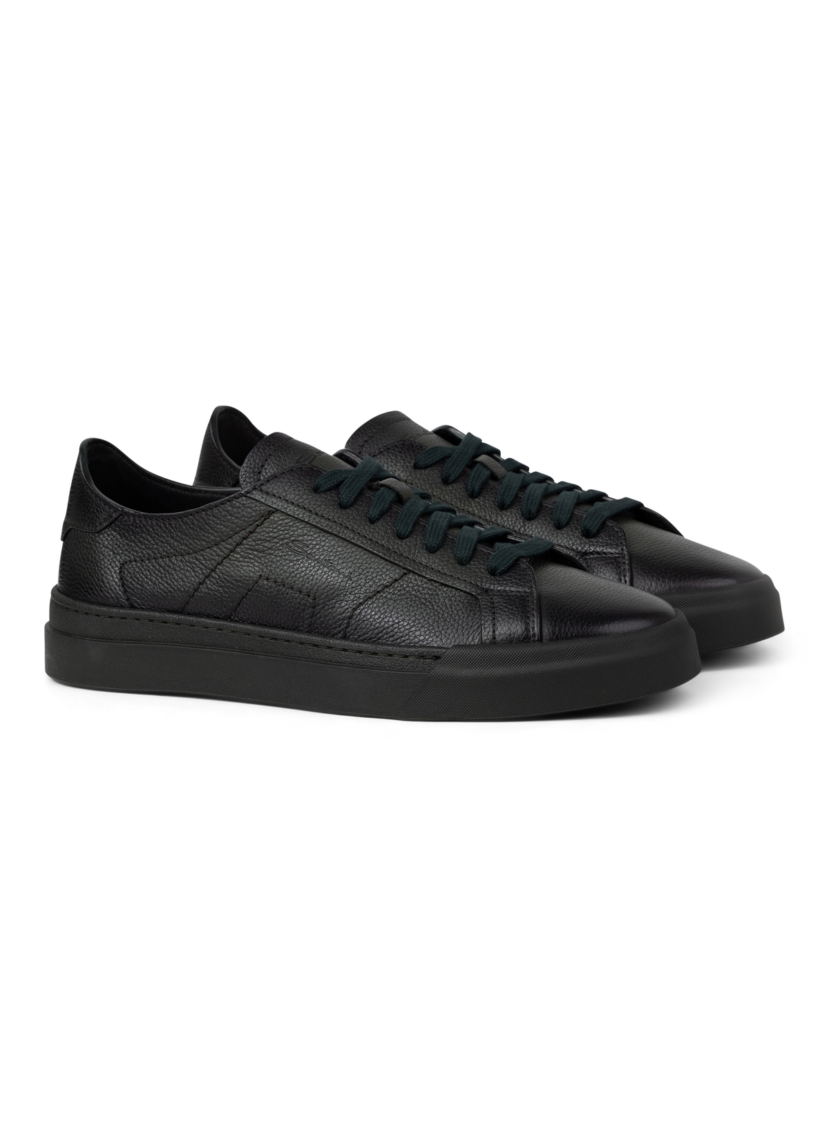 Double buckle sneakers in leer | D.Groen