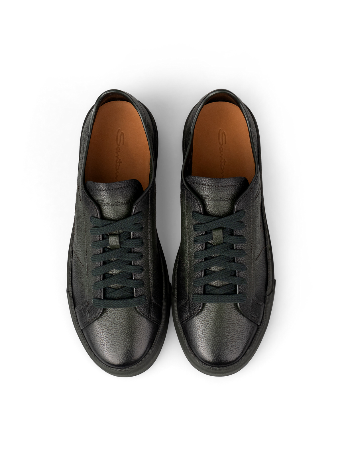 Double buckle sneakers in leer | D.Groen