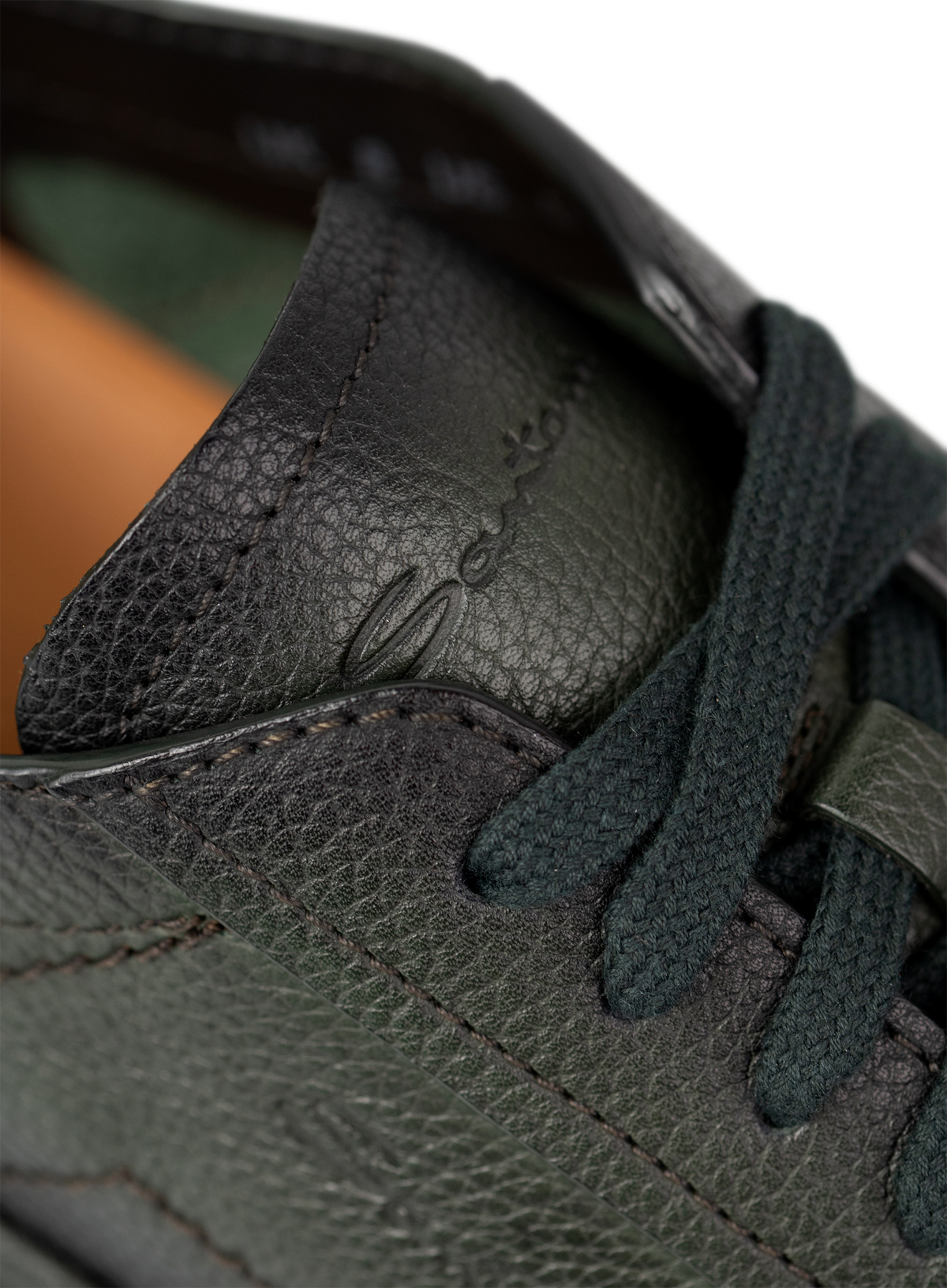 Double buckle sneakers in leer | FULL_WIDTH | D.Groen