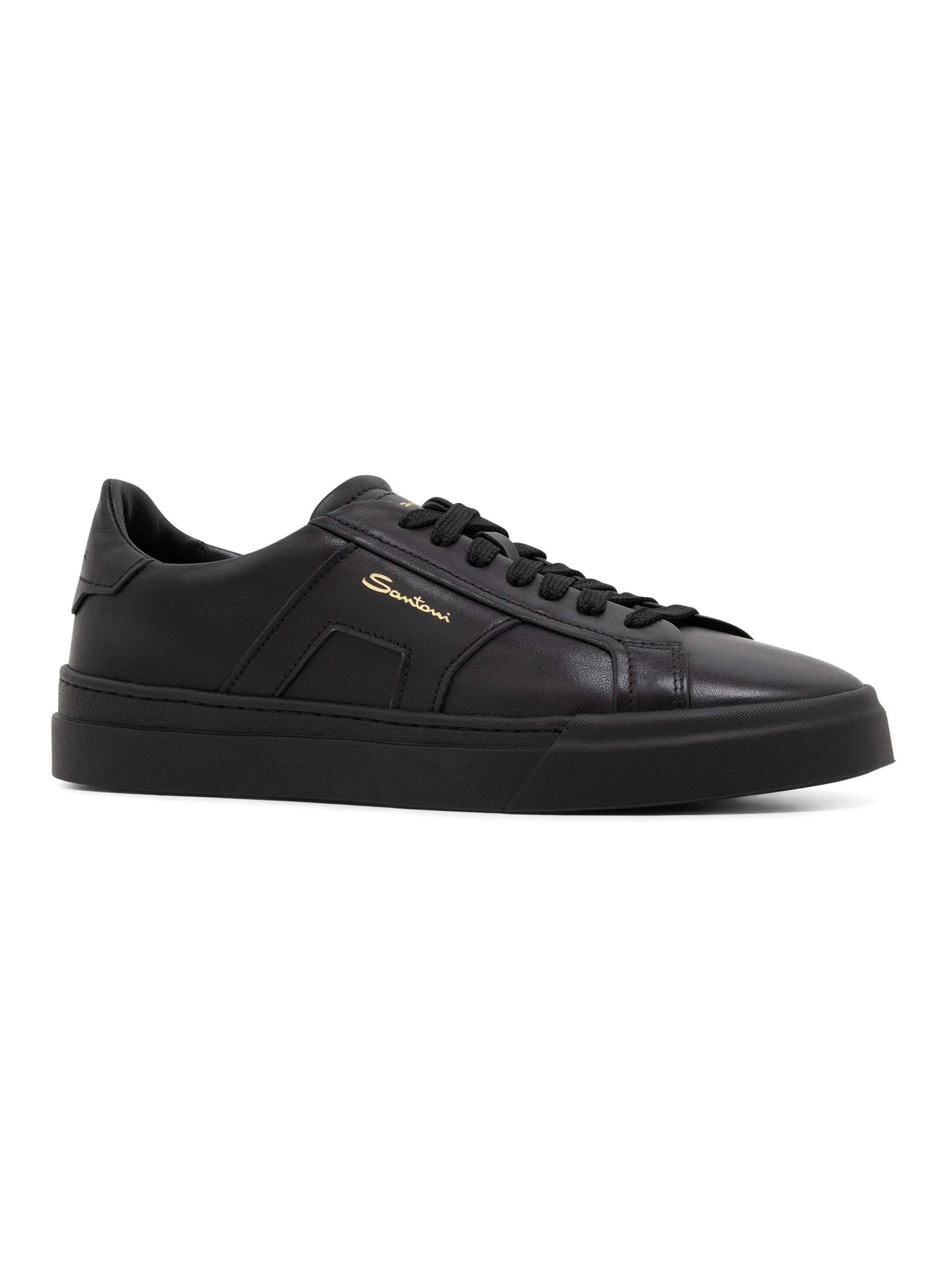 Sneakers van leer | Zwart