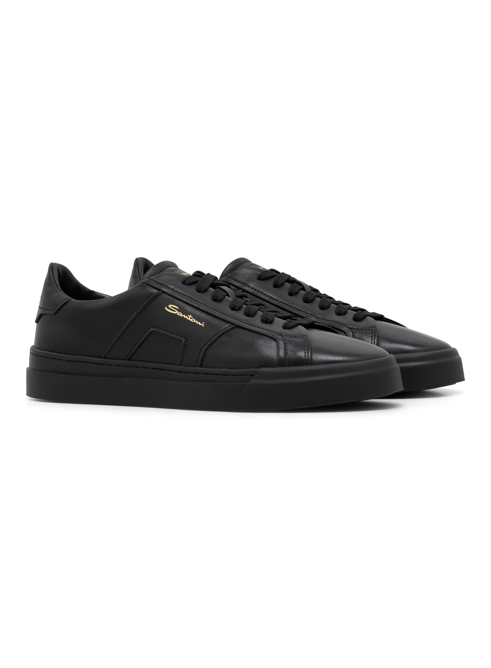 Sneakers van leer | Zwart