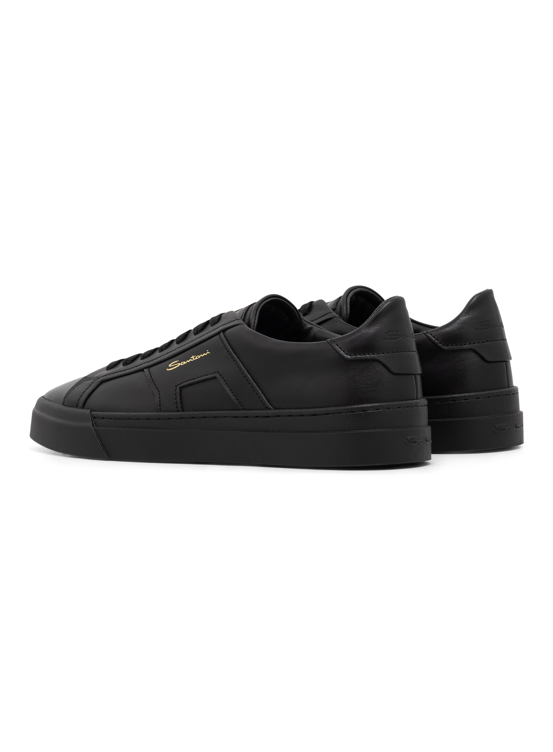 Sneakers van leer | Zwart