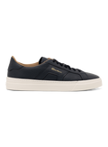 Double buckle sneakers van leer | BLUE NAVY