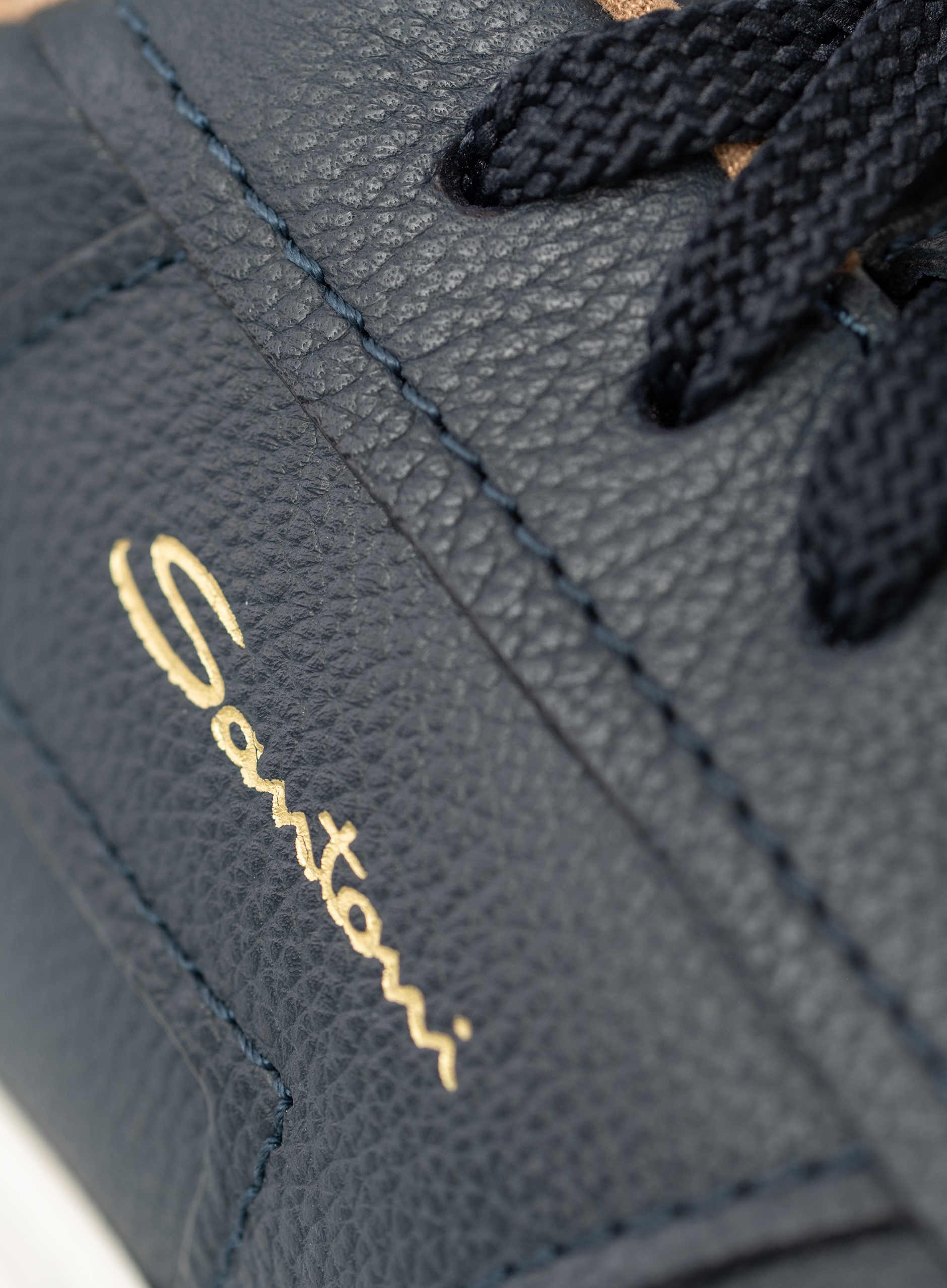 Double buckle sneakers van leer | FULL_WIDTH | BLUE NAVY