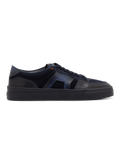 DBS Sport sneakers van leer met suède details | BLUE NAVY