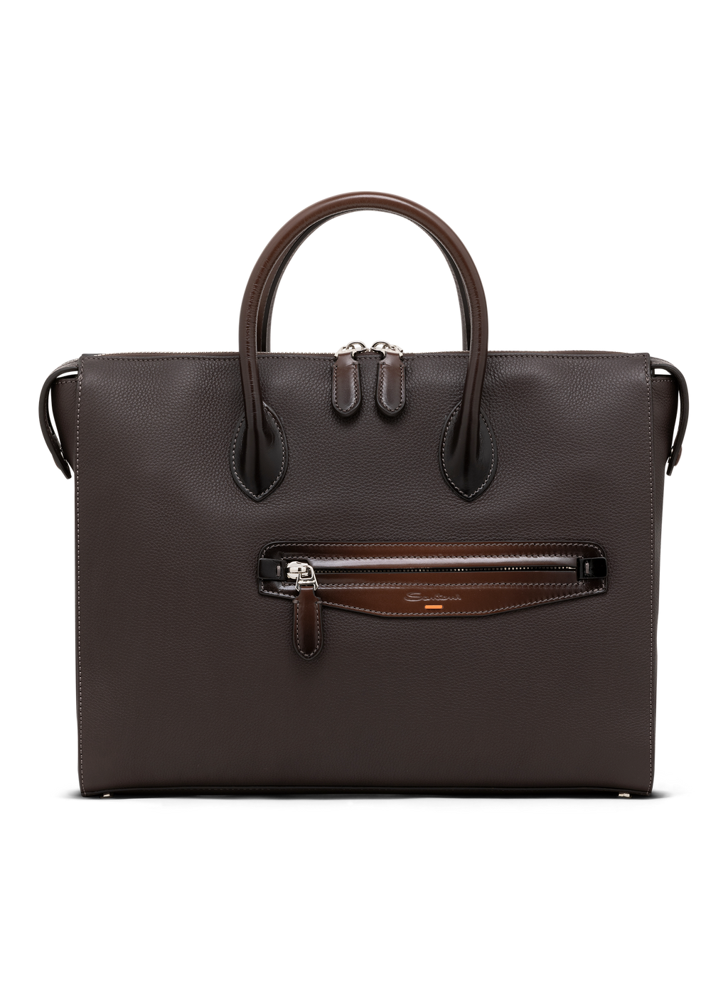 Laptoptas van leer met schouderriem | D.Bruin