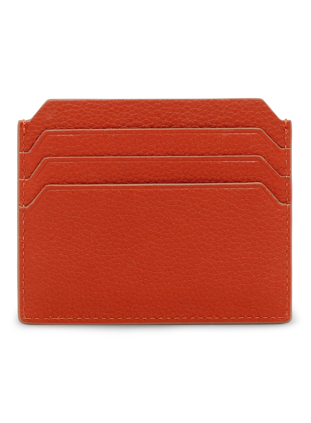 Card holder van leer | Oranje