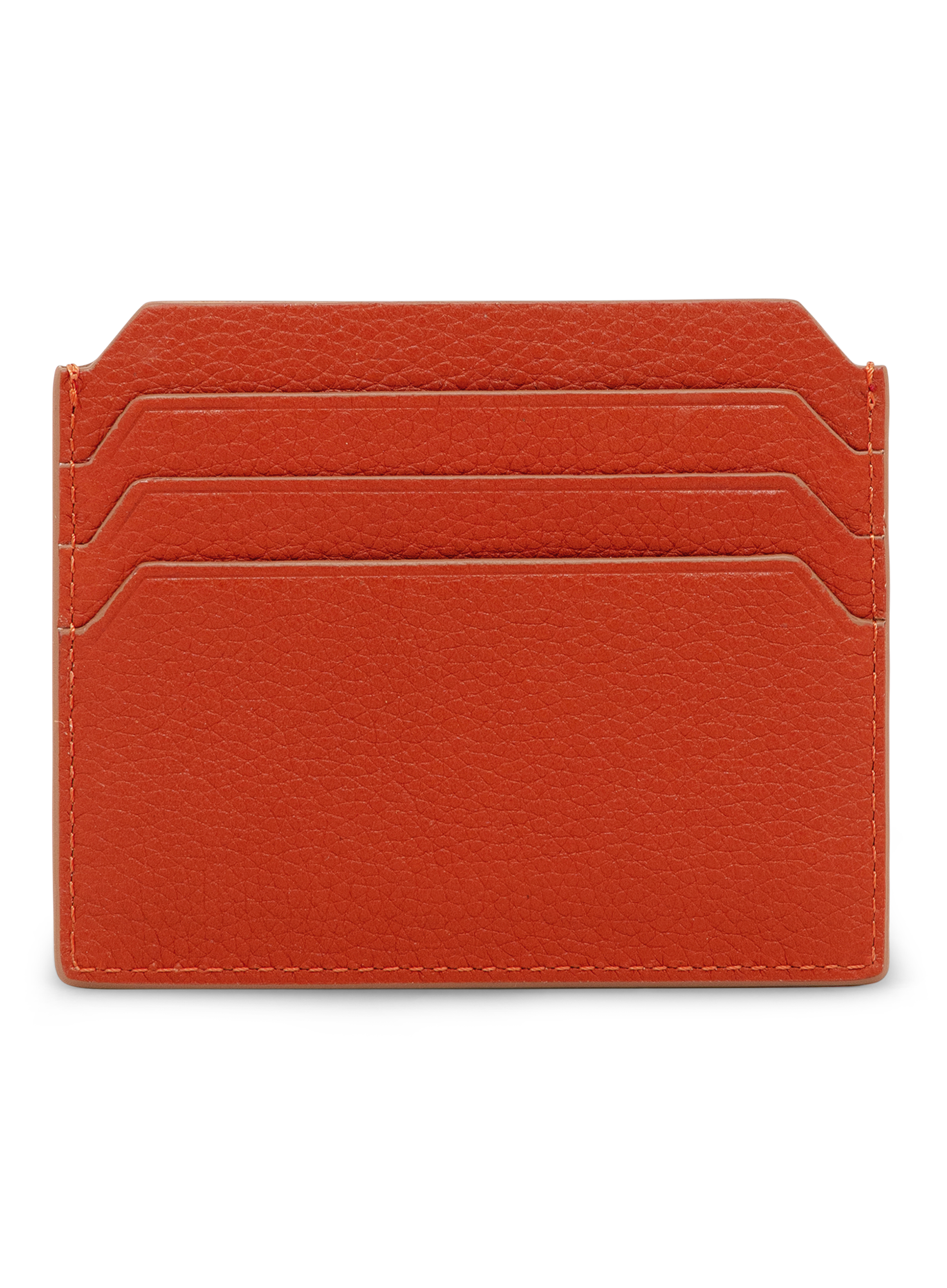Card holder van leer | Oranje