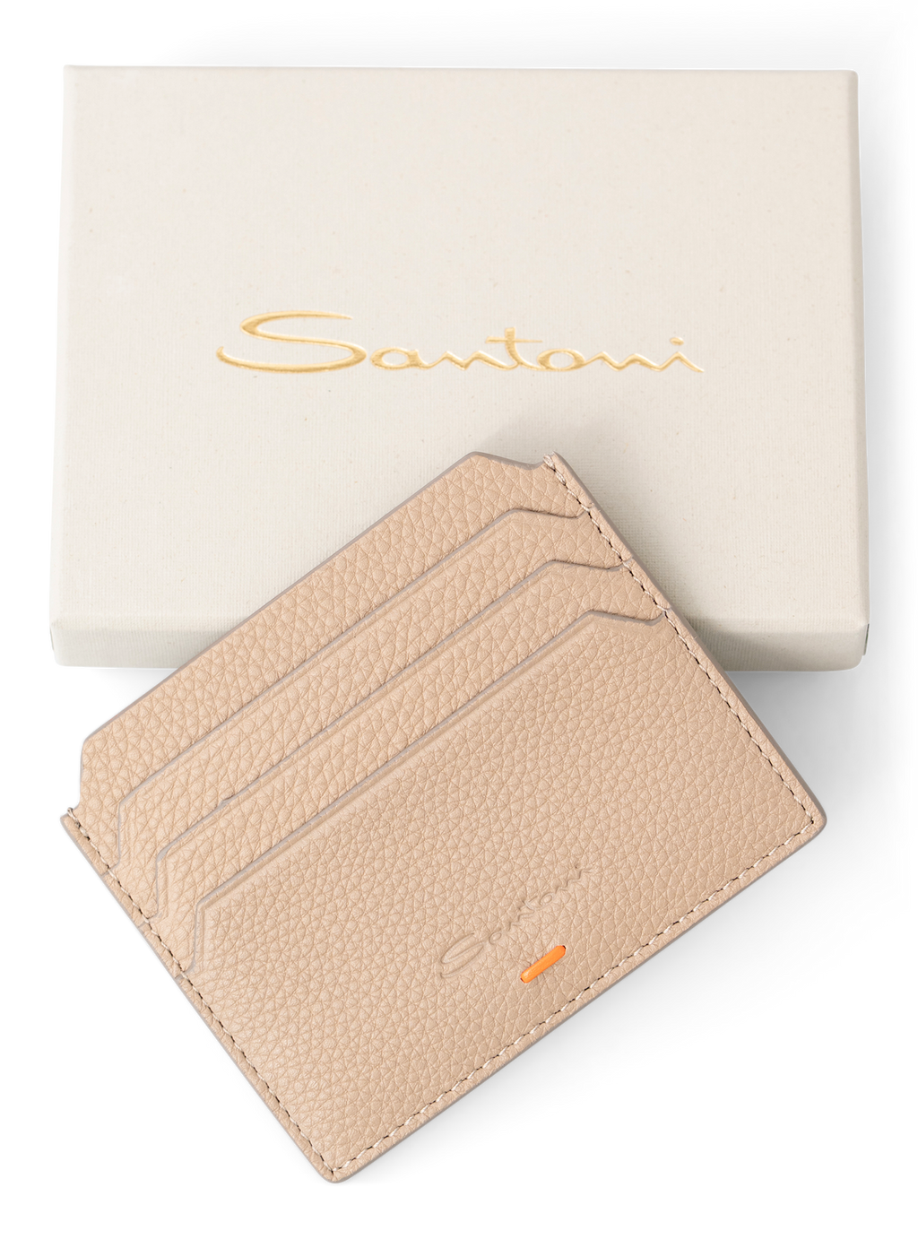 Card holder van leer | TAUPE