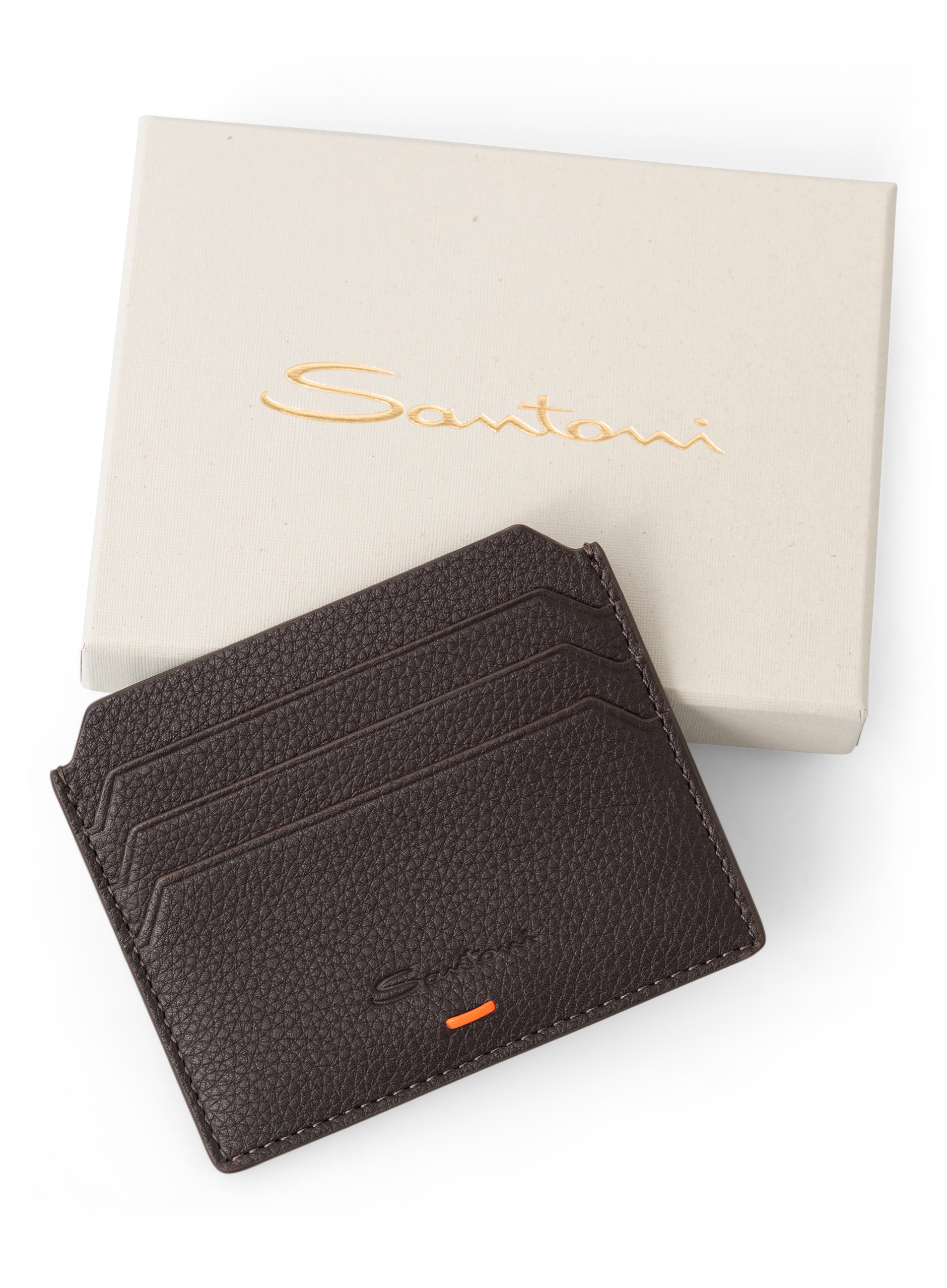 Card holder van leer | D.Bruin