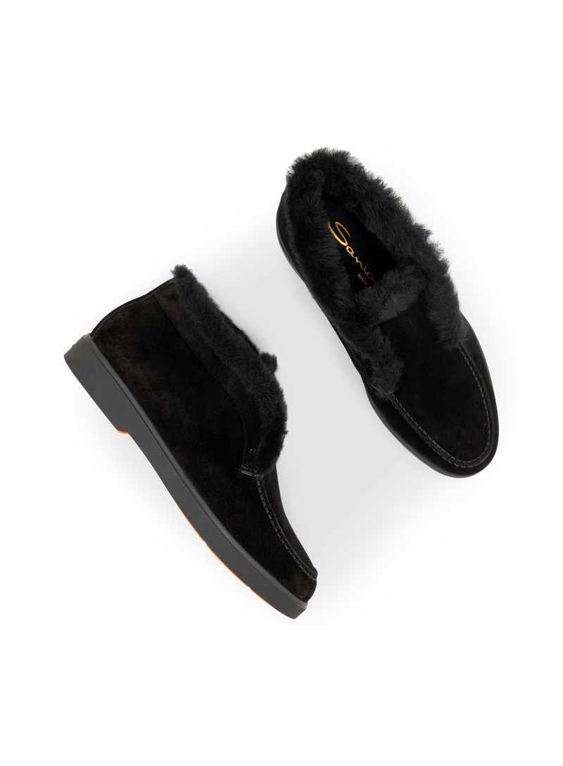 Lammy loafers in suède | Zwart