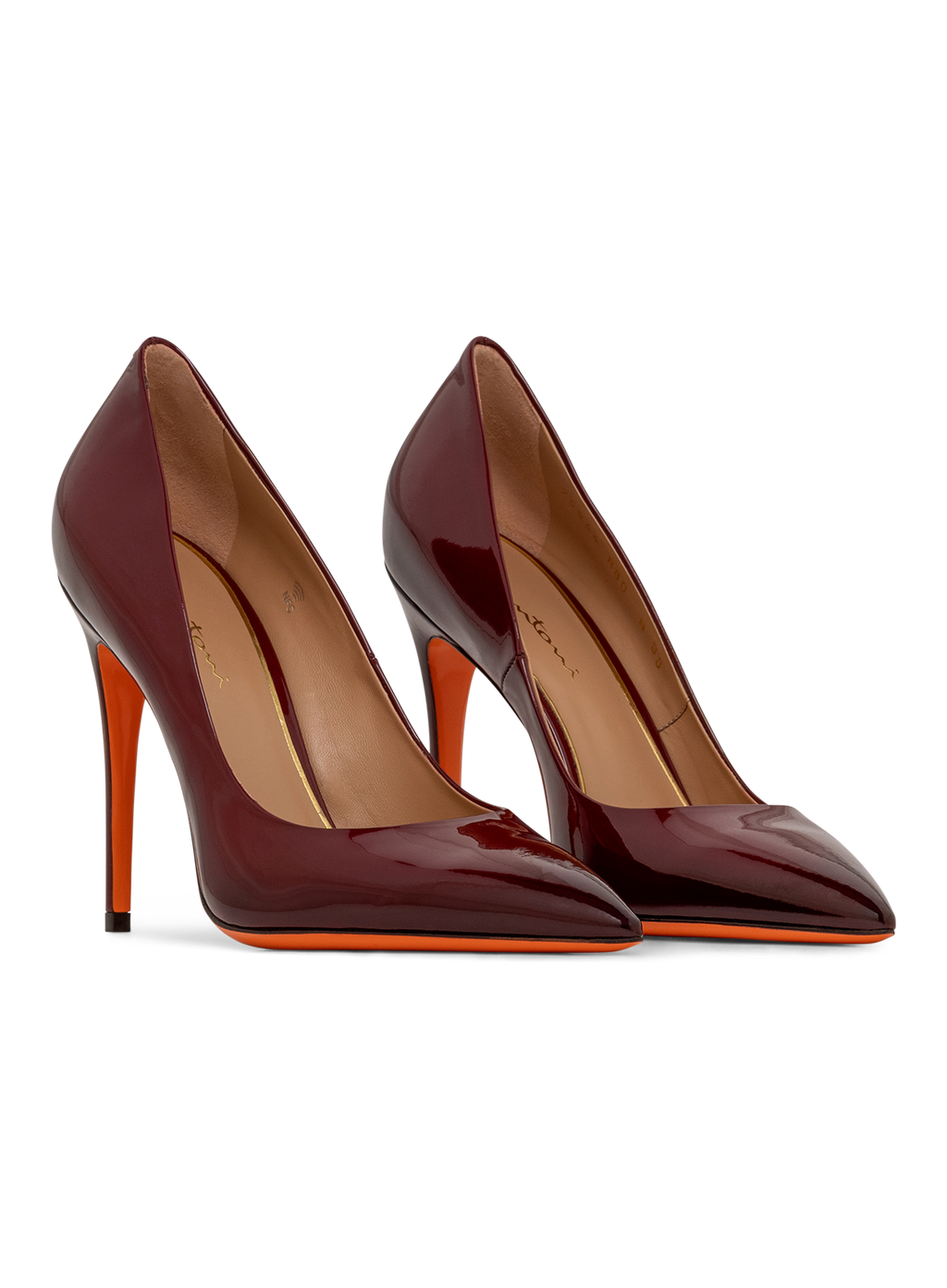 Pumps van lakleer met hoge hak | Rood