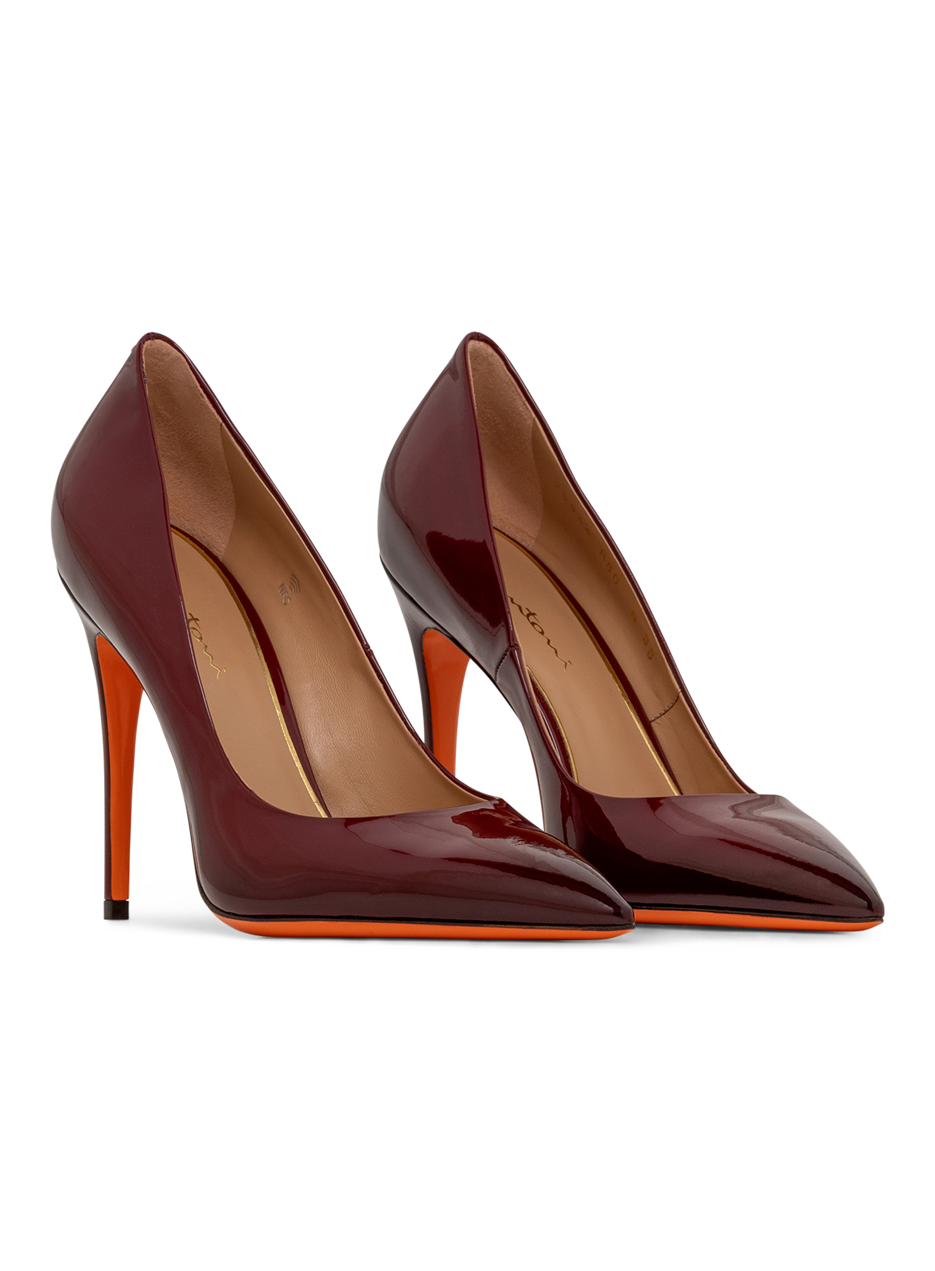 Pumps van lakleer met hoge hak | Rood