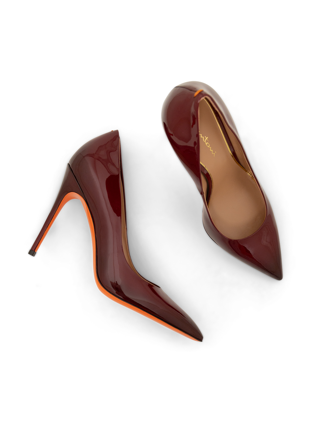 Pumps van lakleer met hoge hak | Rood
