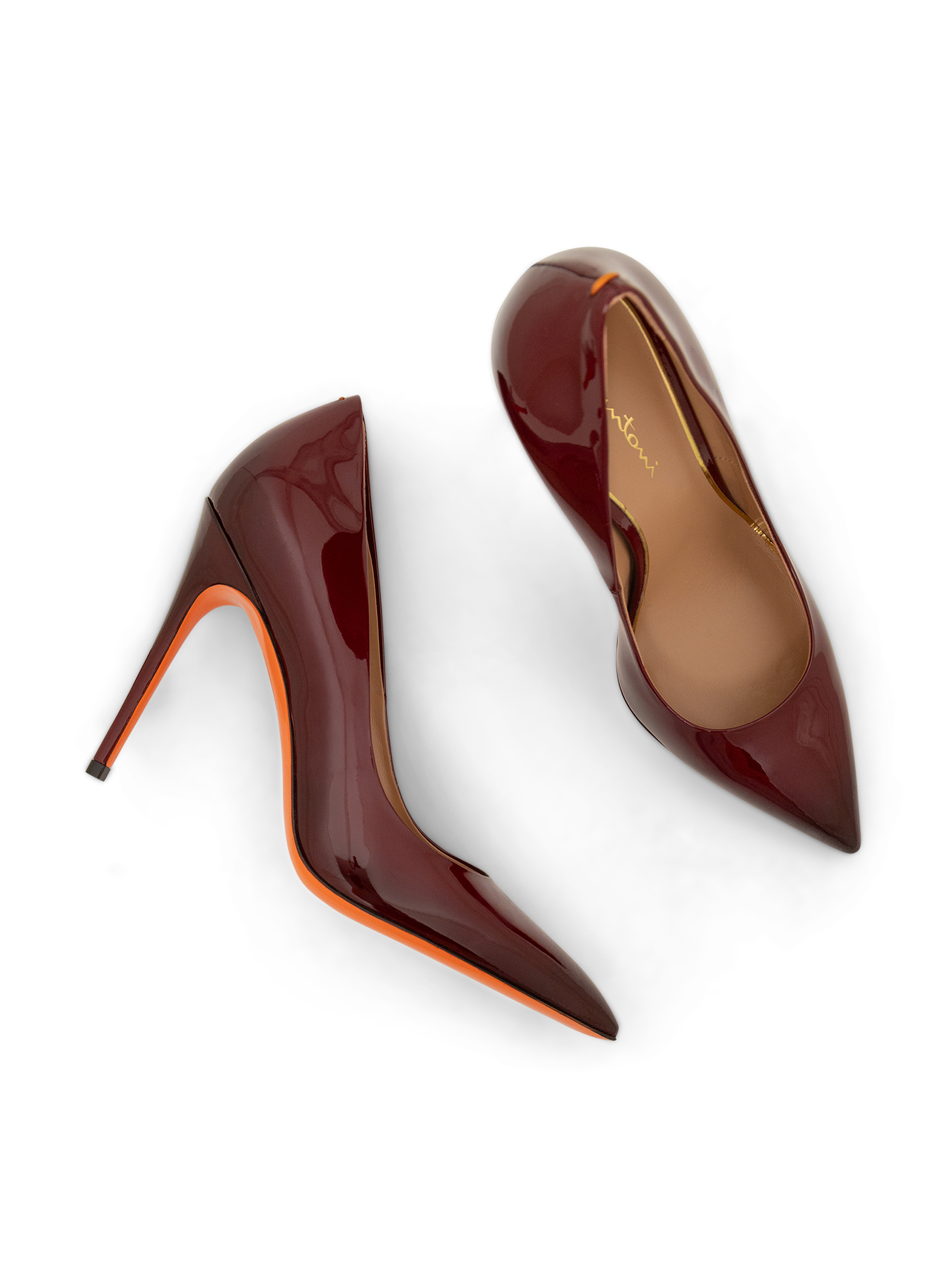 Pumps van lakleer met hoge hak | Rood