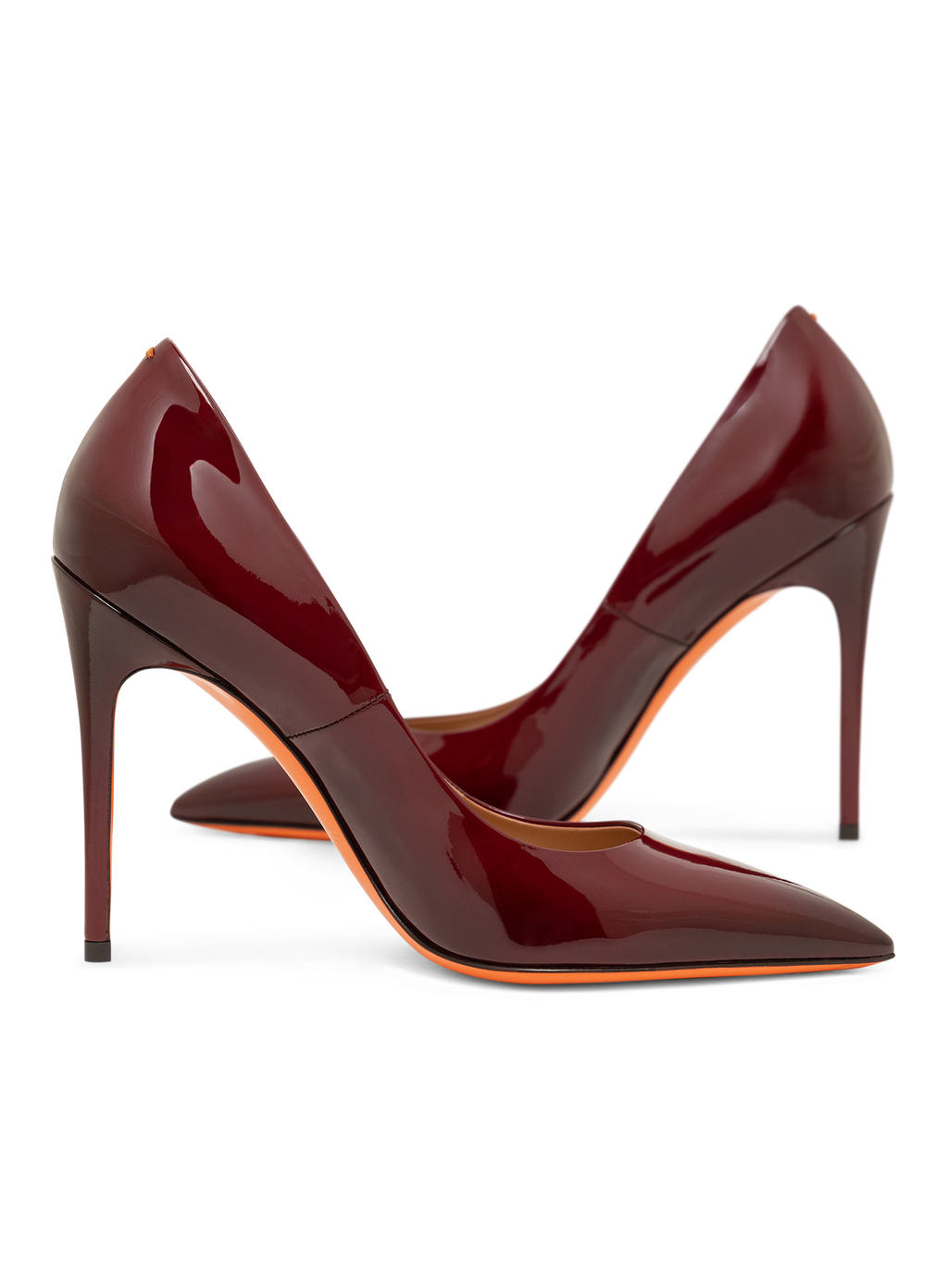 Pumps van lakleer met hoge hak | Rood