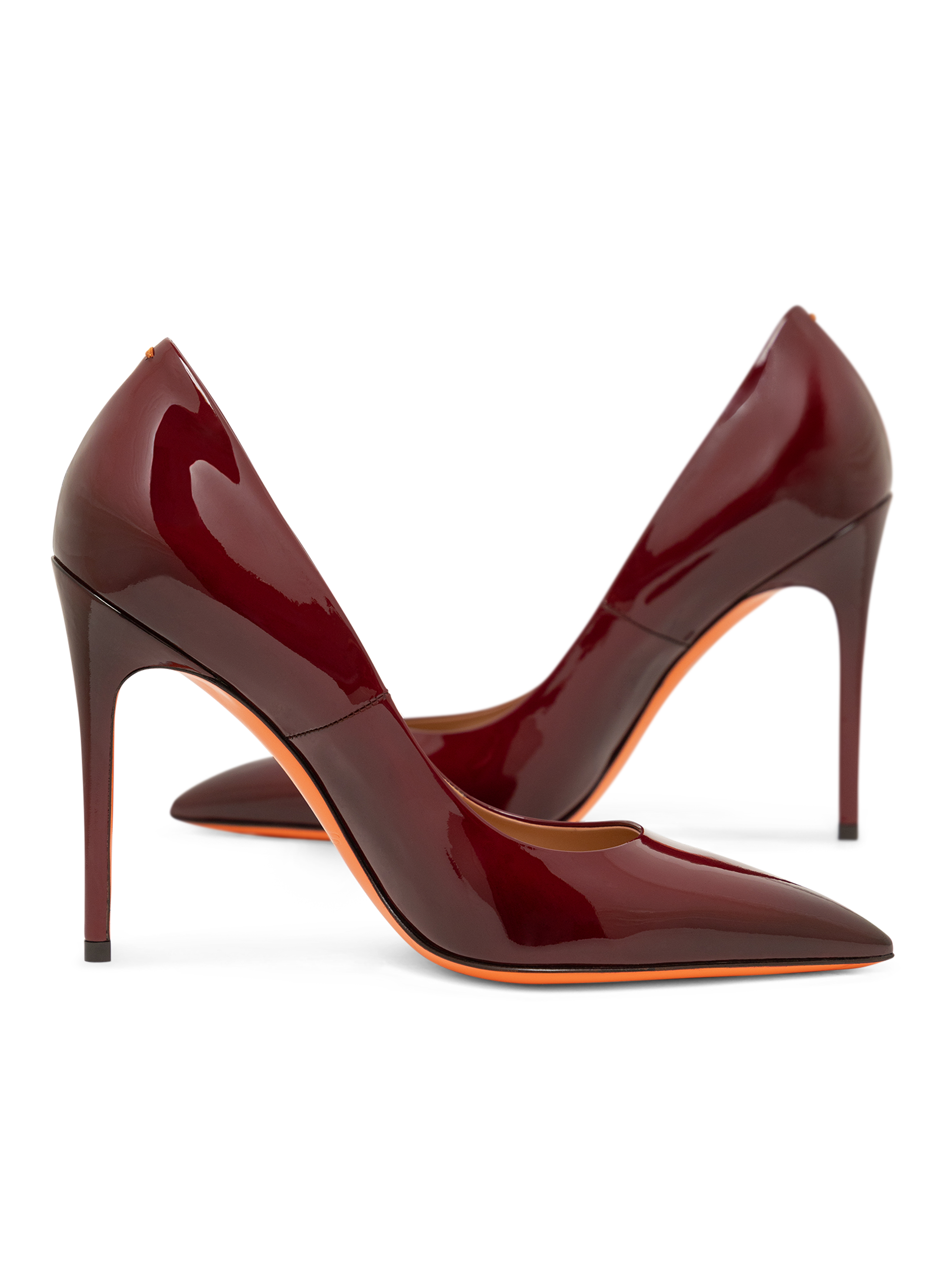 Pumps van lakleer met hoge hak | Rood