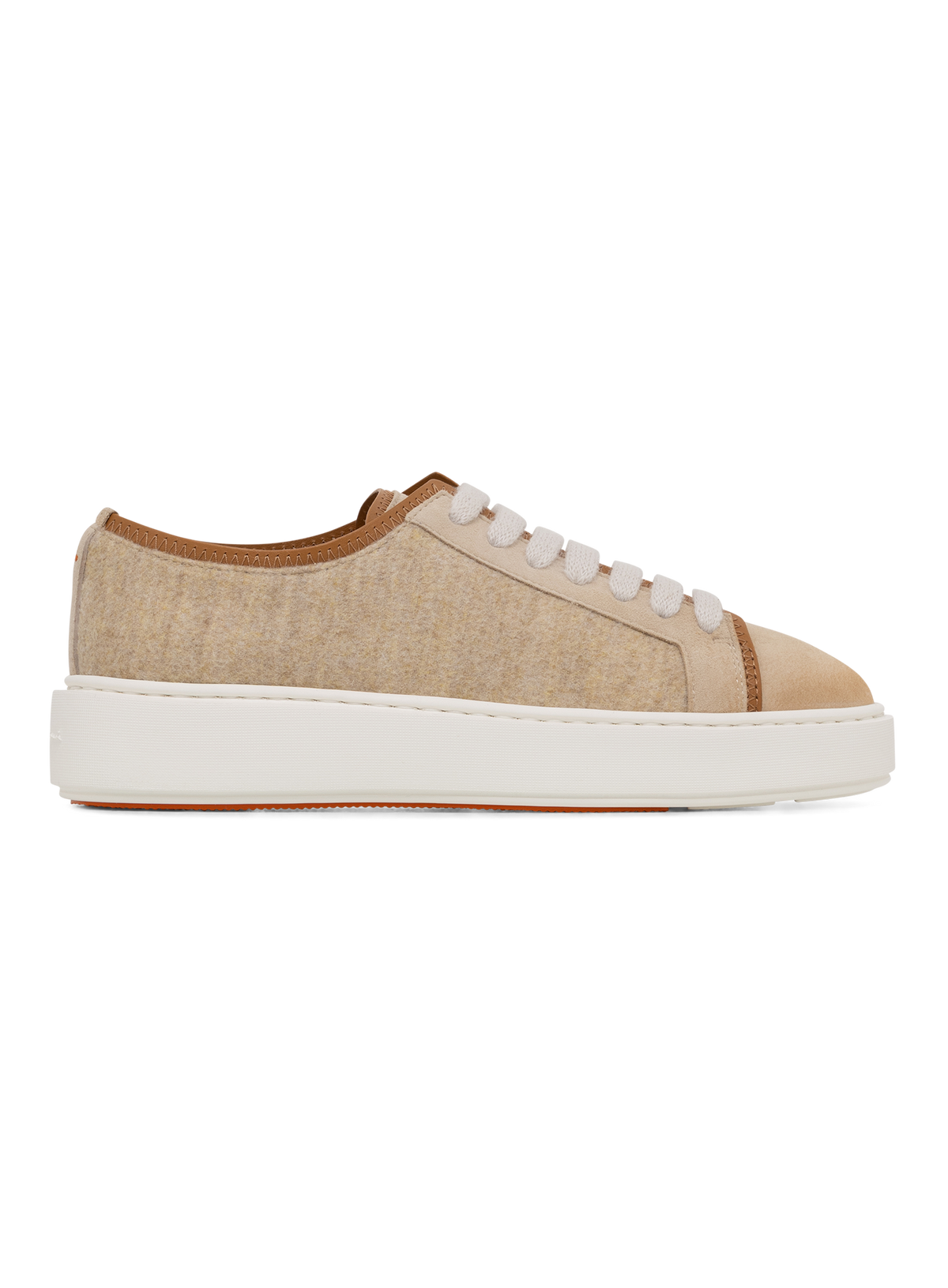 Sneakers in suède wol leer | Beige