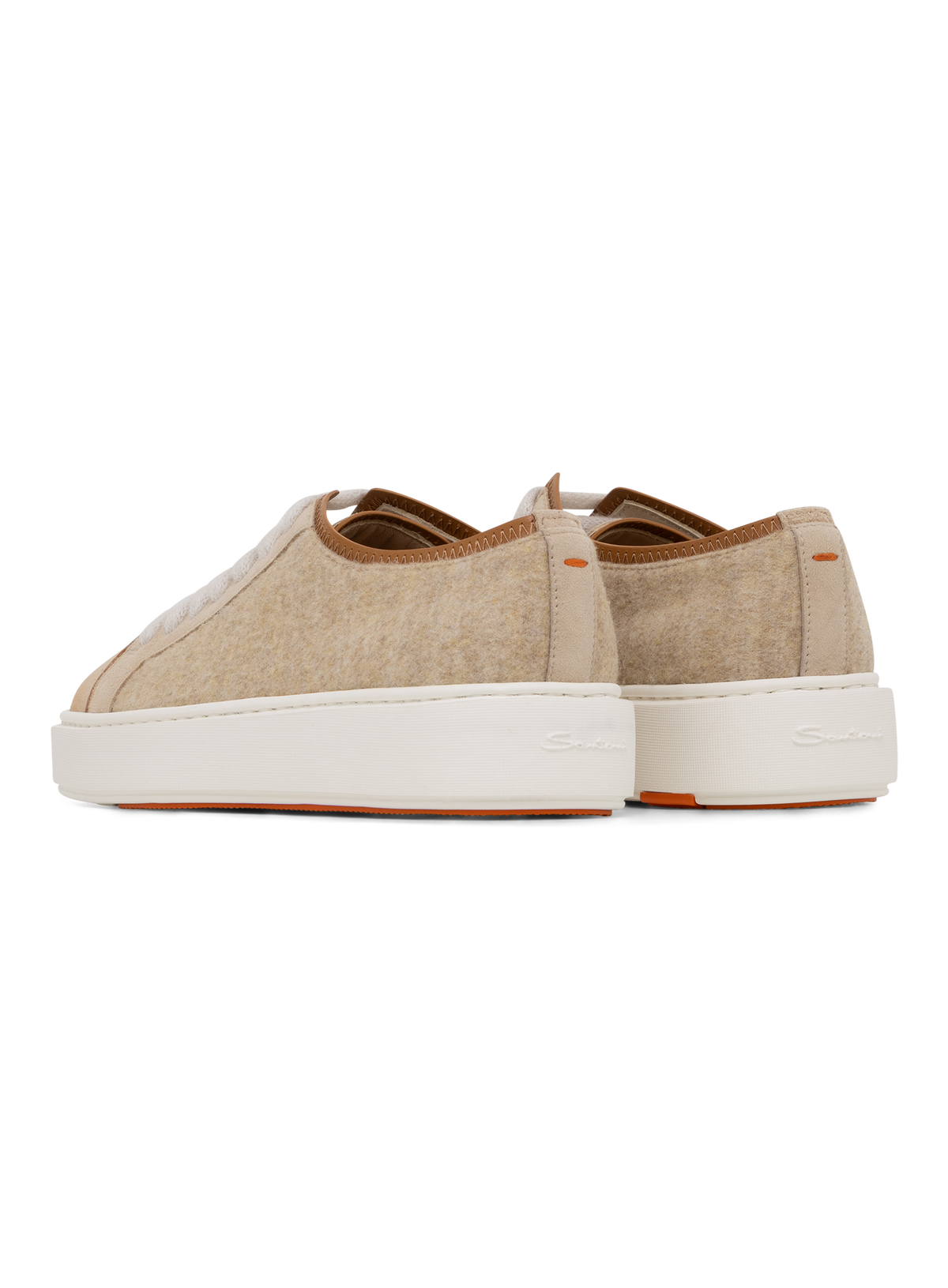 Sneakers in suède wol leer | Beige