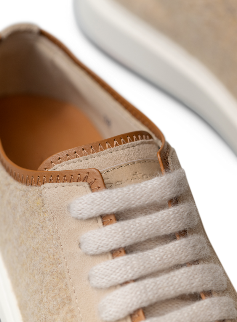 Sneakers in suède wol leer | FULL_WIDTH | Beige