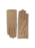 Handschoenen in suède cashmere | Beige-Bruin