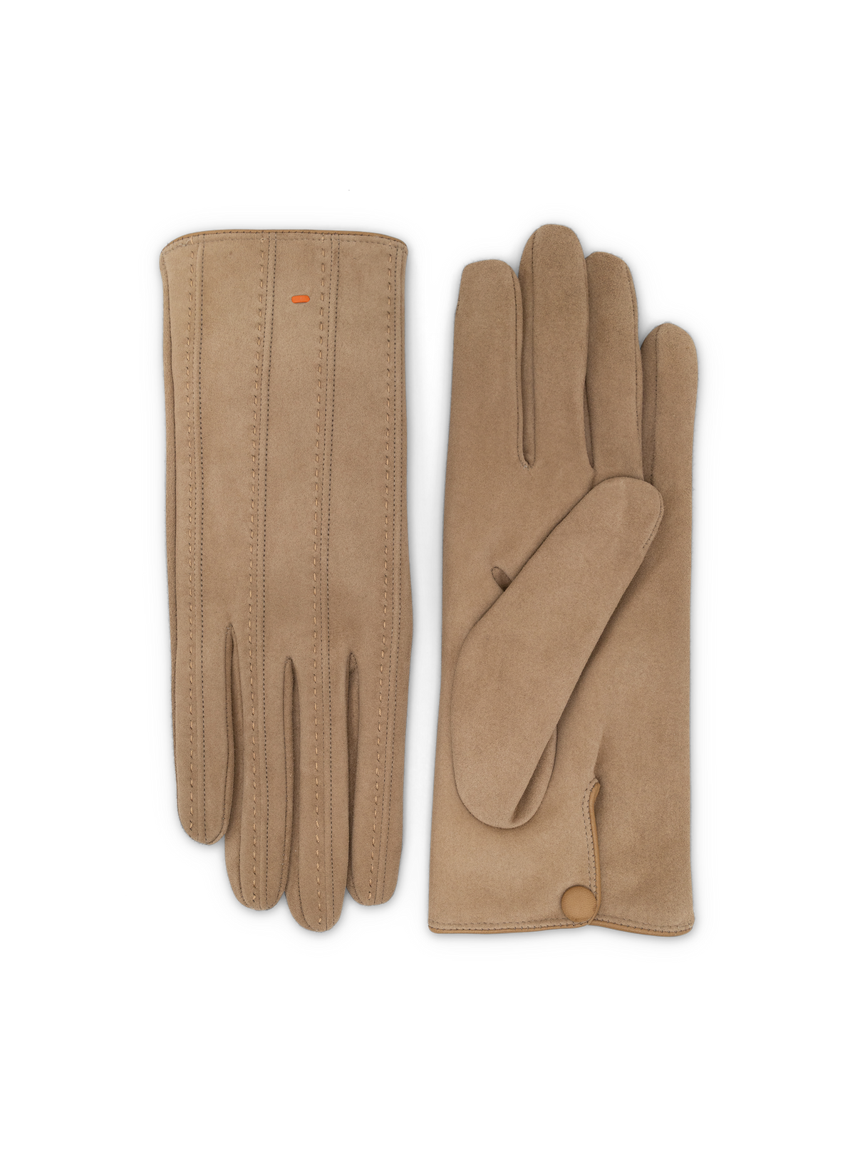 Handschoenen in suède cashmere | Beige-Bruin