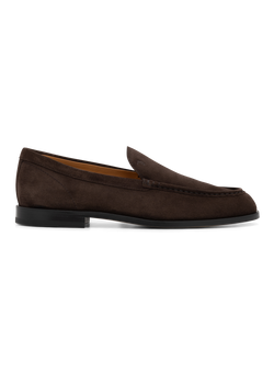 Slipper loafers van kalfssuède | D.Bruin