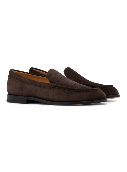 Slipper loafers van kalfssuède
