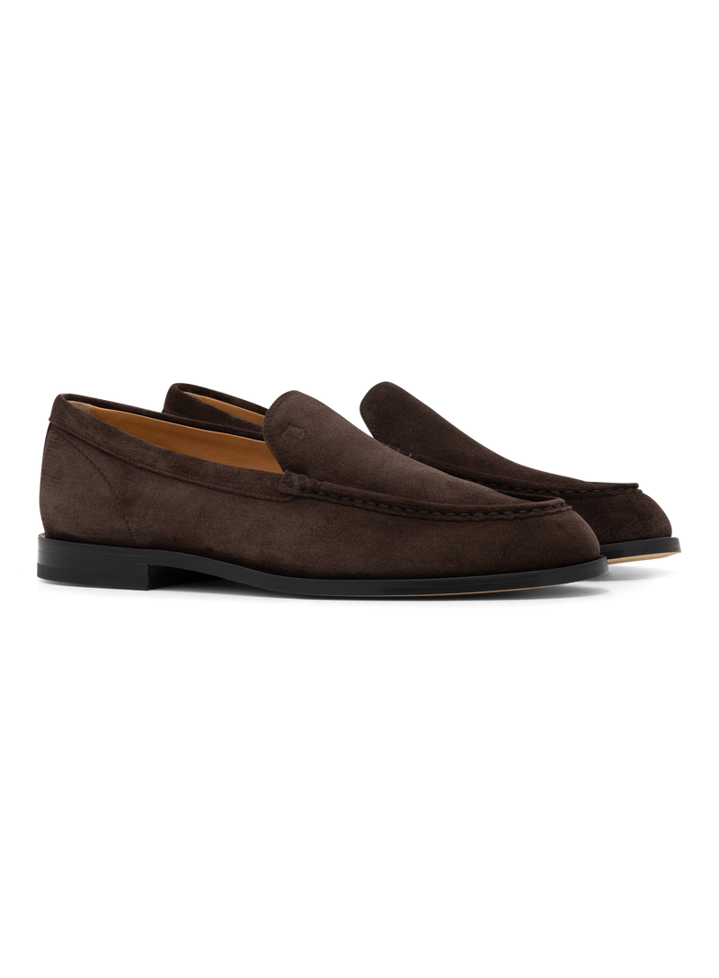 Slipper loafers van kalfssuède | D.Bruin