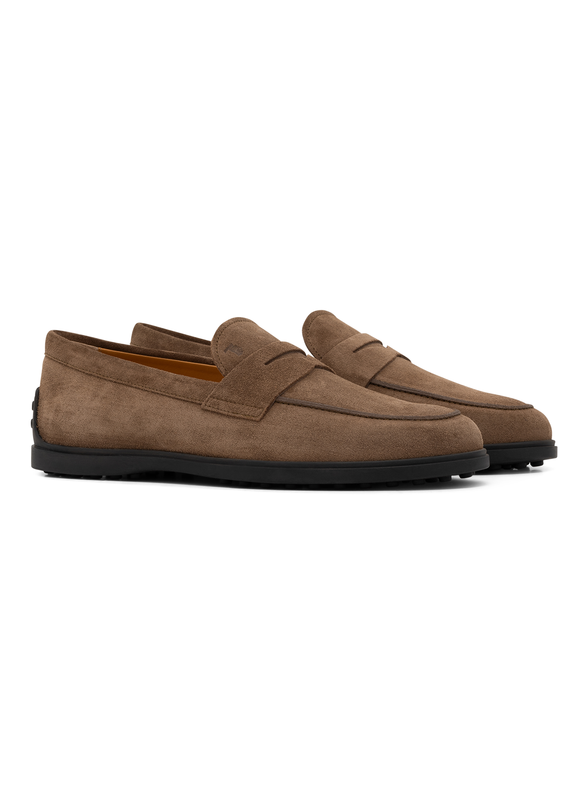 Penny loafers van suède | Beige-Bruin