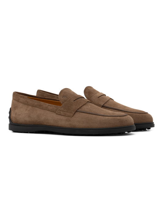 Penny loafers van suède