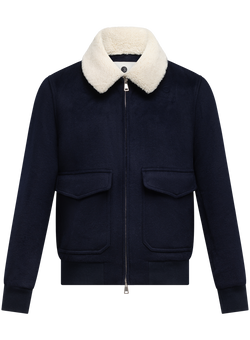 Bomberjack in wol | BLUE NAVY