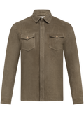 Overshirt in suède | Groen