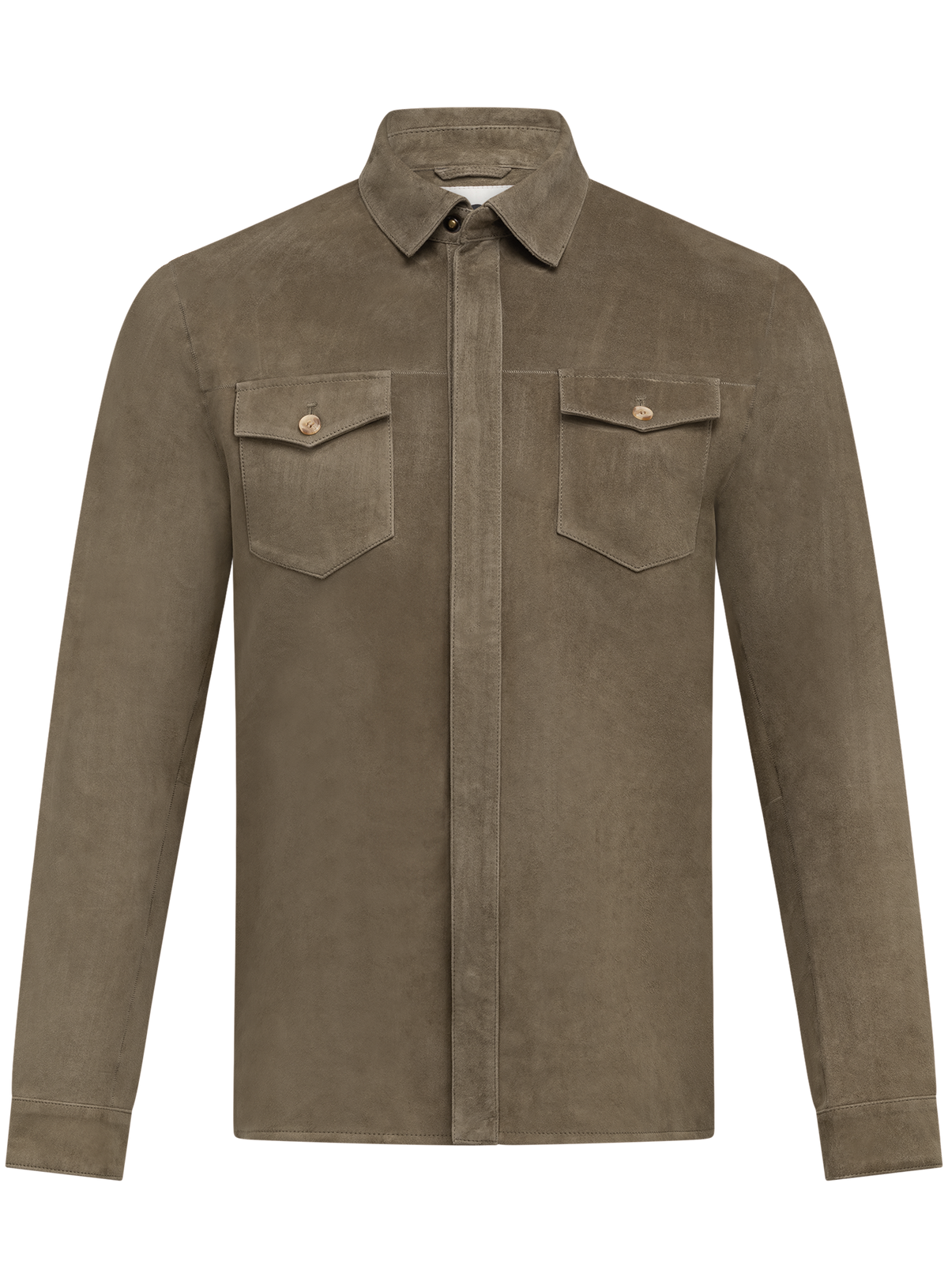 Overshirt in suède | Groen