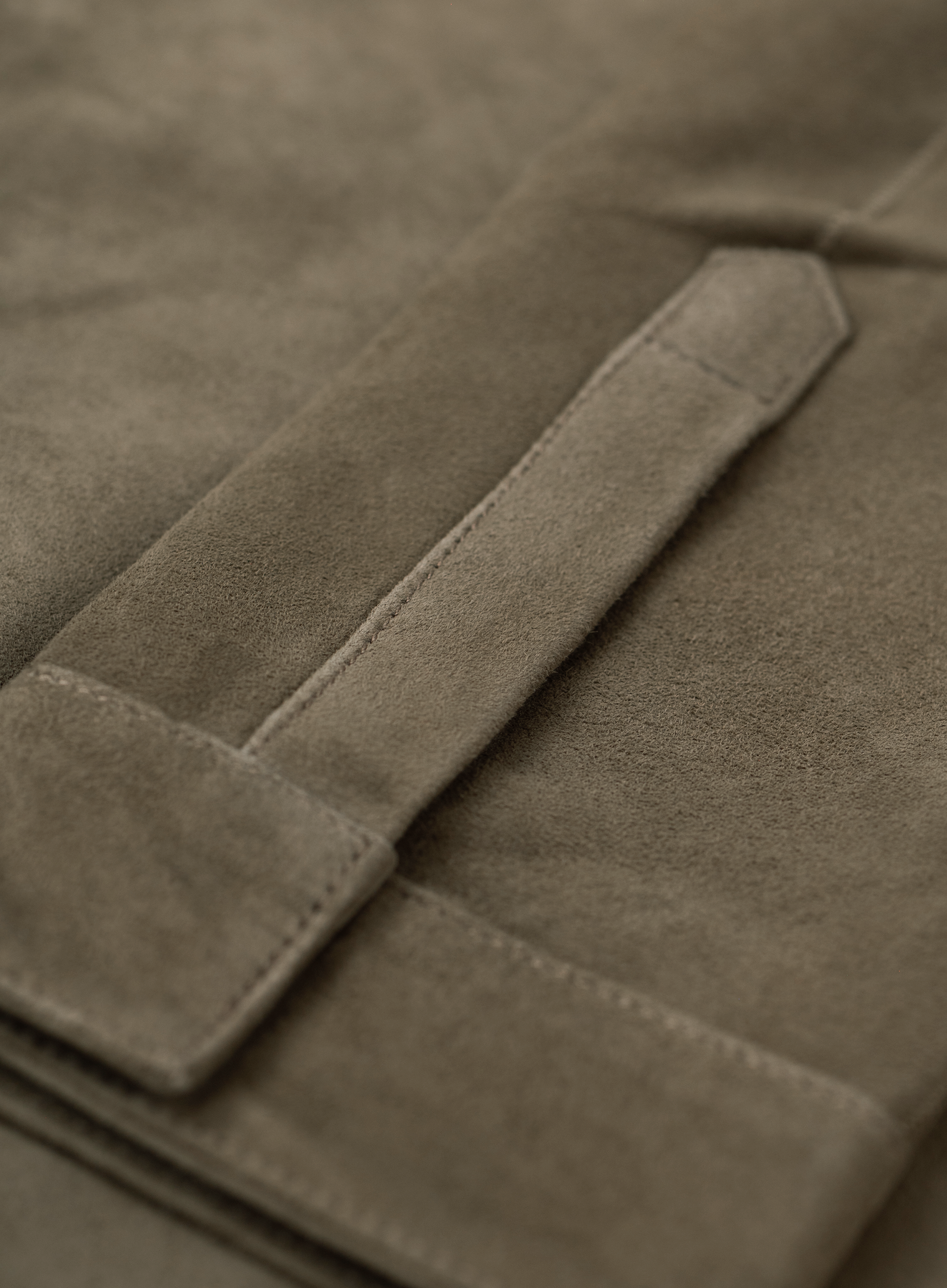Overshirt in suède | FULL_WIDTH | Groen