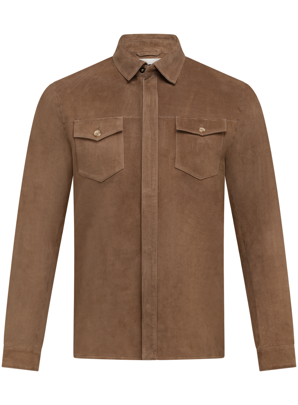 Overshirt in suède | Bruin