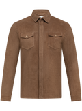 Overshirt in suède | Bruin