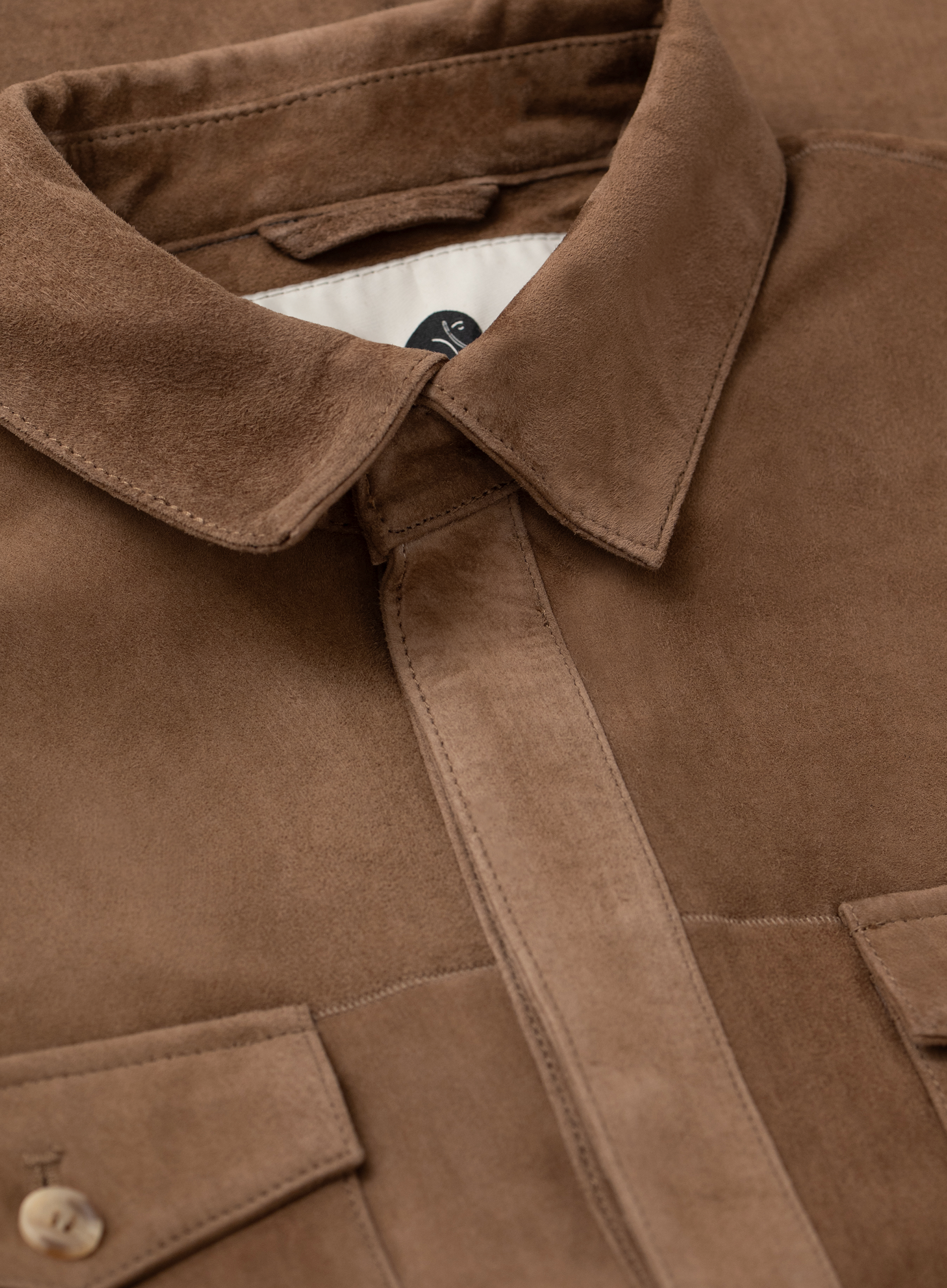 Overshirt in suède | FULL_WIDTH | Bruin 