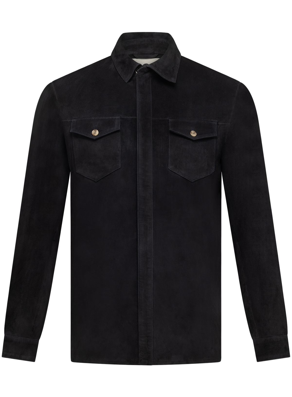 Overshirt in suède | BLUE NAVY