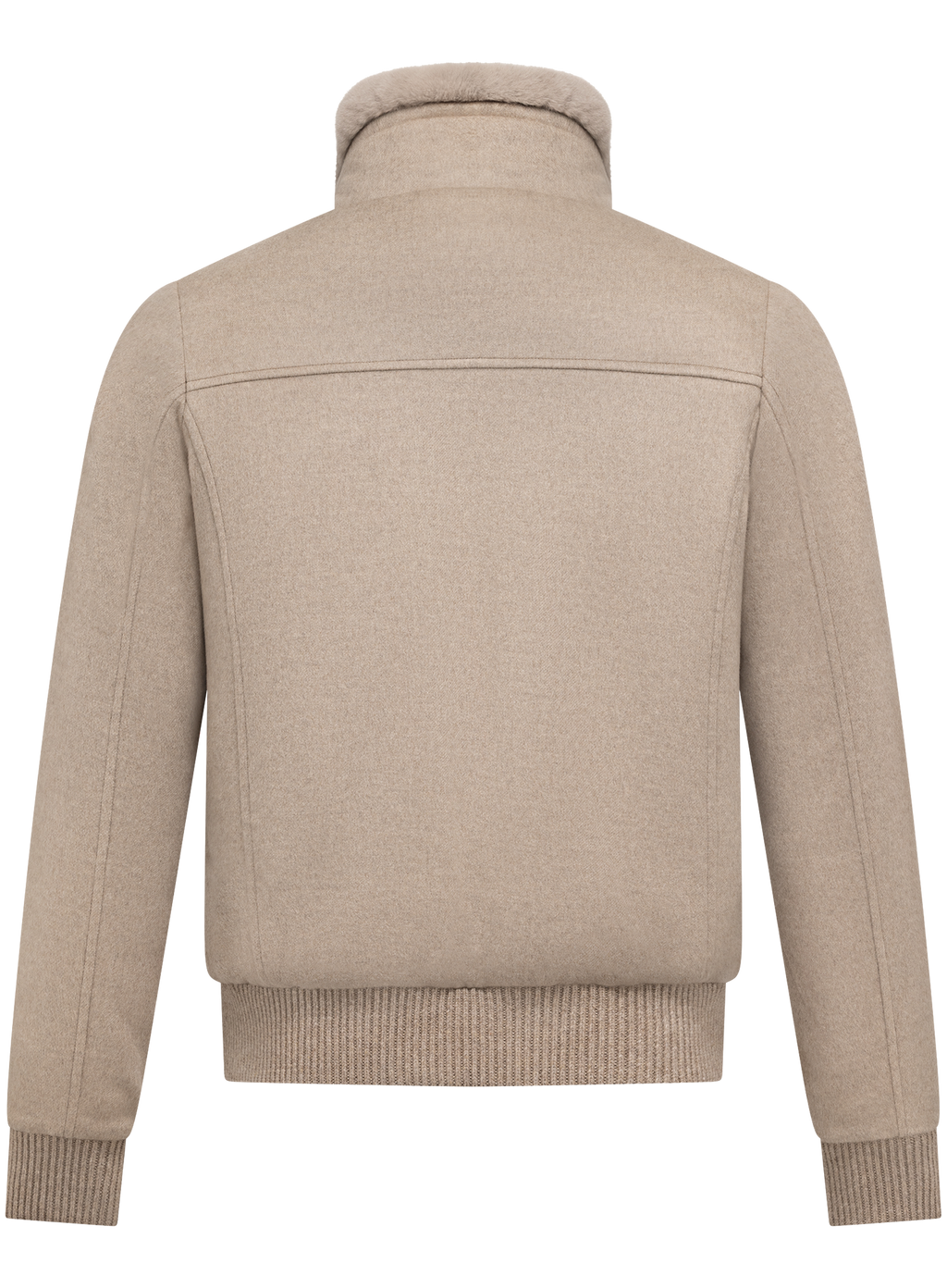 Bomberjack in cashmere | Beige