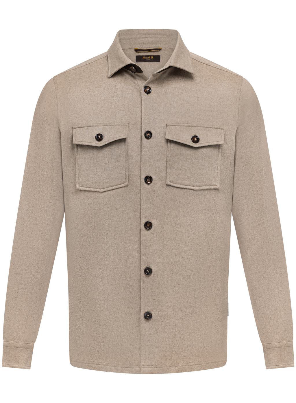 Cashmere overshirt met borstzakken | Beige