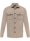 Cashmere overshirt met borstzakken | Beige