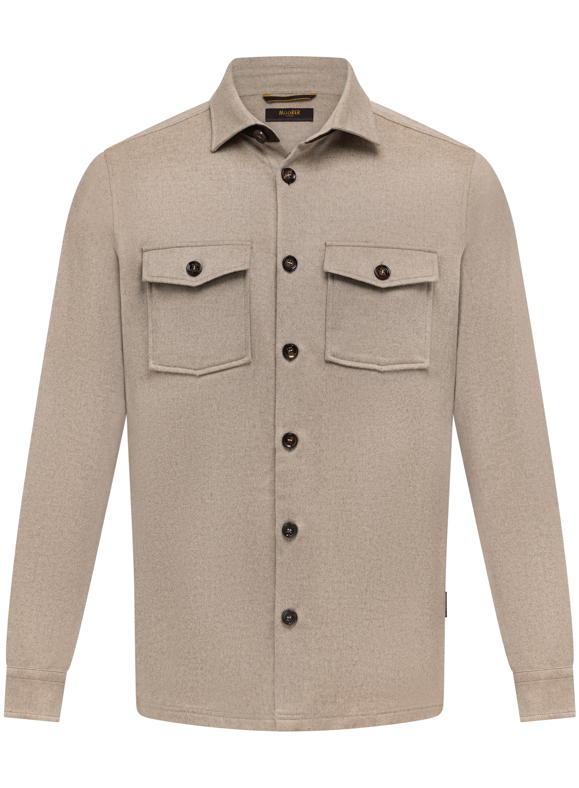 Cashmere overshirt met borstzakken | Beige